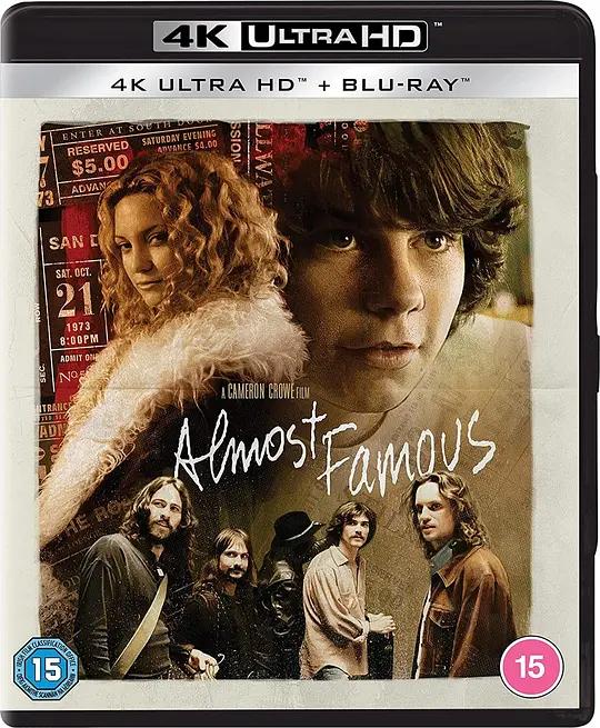 [4K蓝光原盘] 几近成名 Almost Famous (2000) / 不日成名(港) / 成名之路 / 成名在望(台) / Almost.Famous.2000.EXTENDED.2160p.BluRay.REMUX.HEVC.DTS-HD.MA.5.1