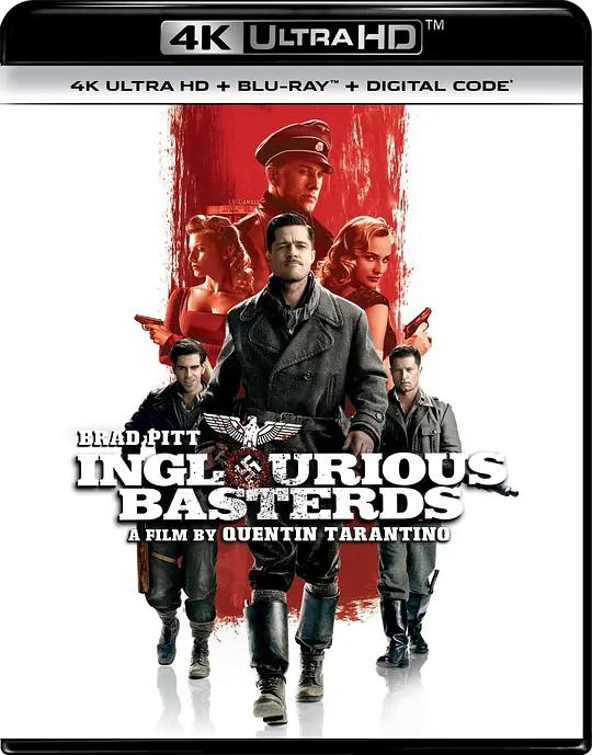 [4K蓝光原盘] 无耻混蛋 Inglourious Basterds (2009) / 希魔撞正杀人狂(港) / 恶棍特工(台) / 无良杂种 / 无良杂军 / 戴罪立功 / 无良杂牌军 / 混蛋野战队 / Inglourious.Basterds.2009.2160p.BluRay.REMUX.HEVC.DTS-HD.MA.5.1